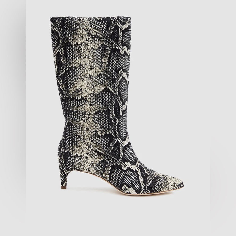 NEW LOEFFLER RANDALL NAOMI GRAPHITE PRINT KITTEN HEEL 11B